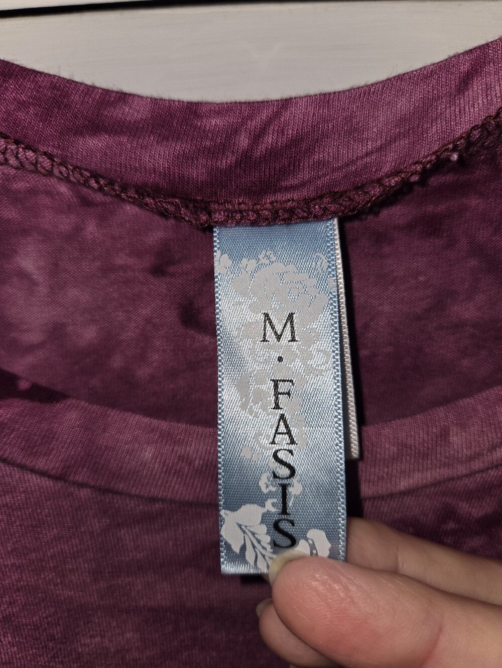 M. Fasis Women's 1X Colorblock Tie-Dye Long Sleeve Top - Picture 4 of 11